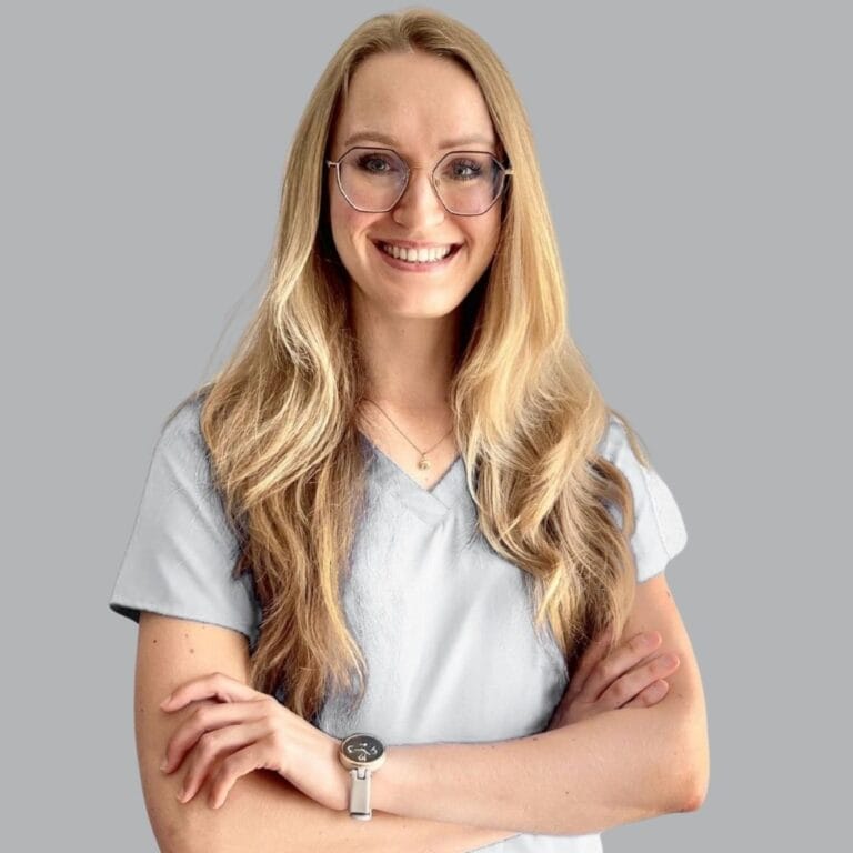 Zdjęcie radiologa Anny Zawadowicz wykonującej USG w Zabrzu.