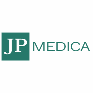Logo firmy ubezpieczeniowej JP Medica, udzielamy świadczenia pacjentom ubezpieczonym w tej firmie.