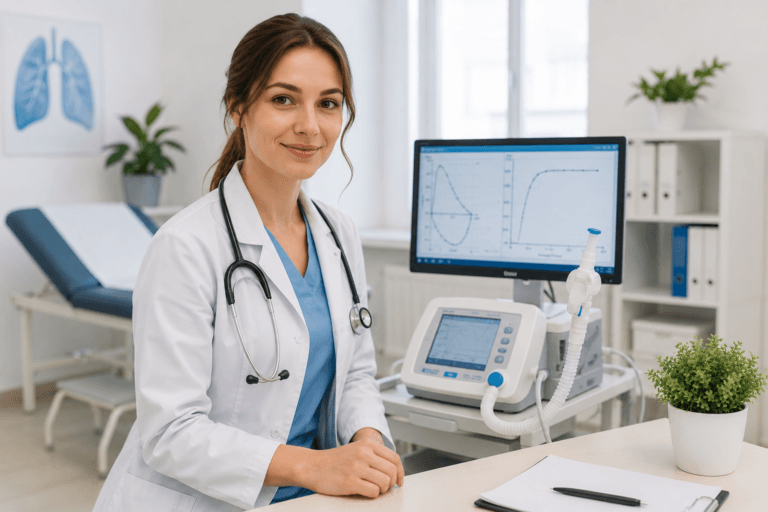 Spirometria wykonywana przez lekarza w Sonicus